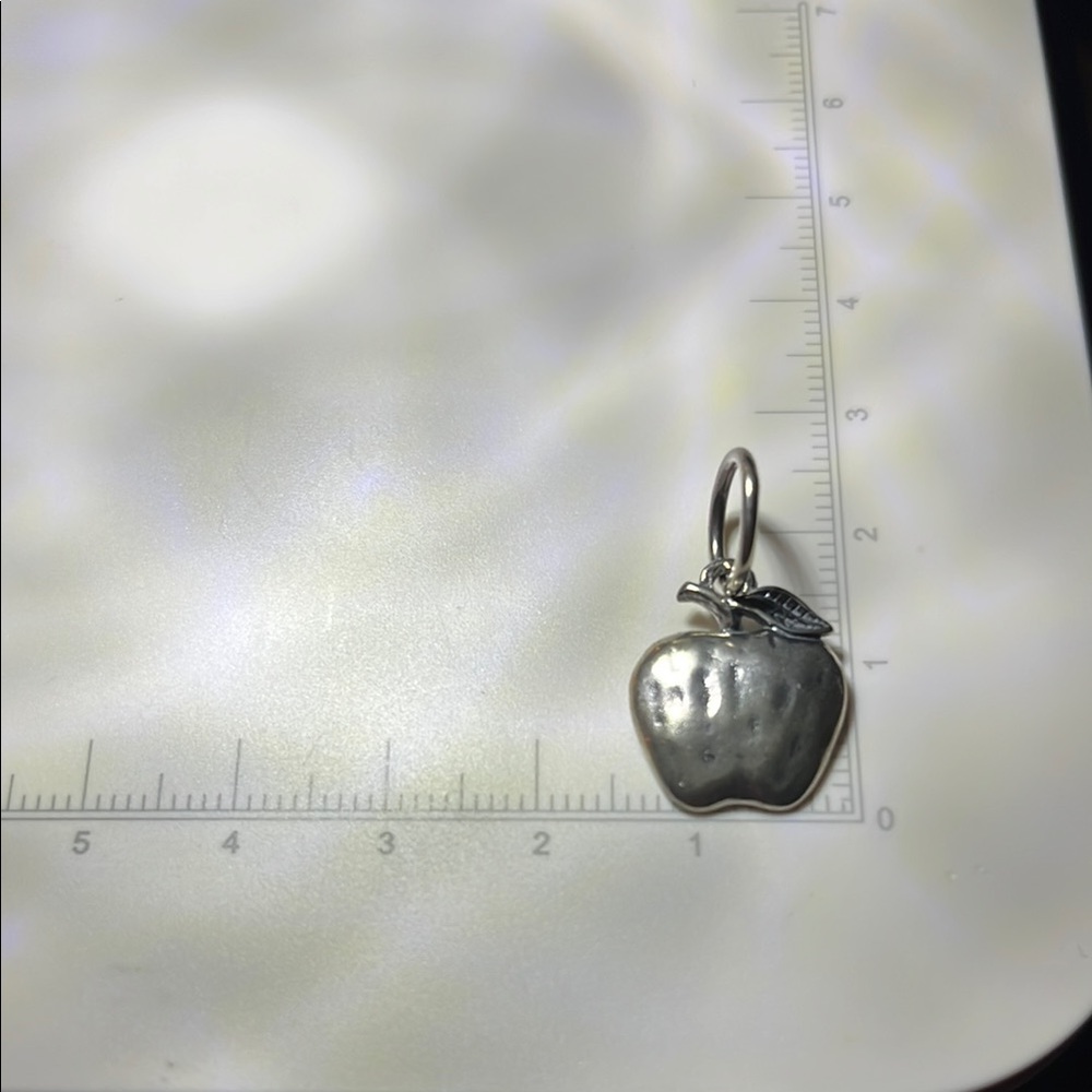 Silver Apple Charm Pendant